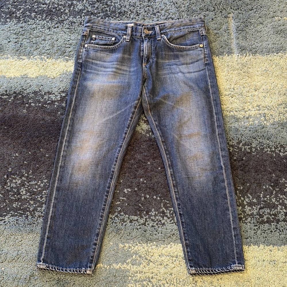 AG Adriano Goldschmied Piper Crop Slouchy Slim Jeans Women's 27 USA Denim
